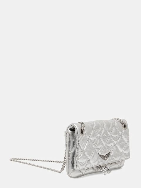 ZADIG&VOLTAIRE torebka skórzana kolor srebrny LWBA04078 - zdjęcie produktu nr 2