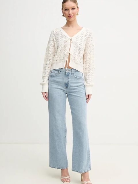 Guess kardigan bawełniany RUTH damski kolor beżowy W5GR43 Z3C71