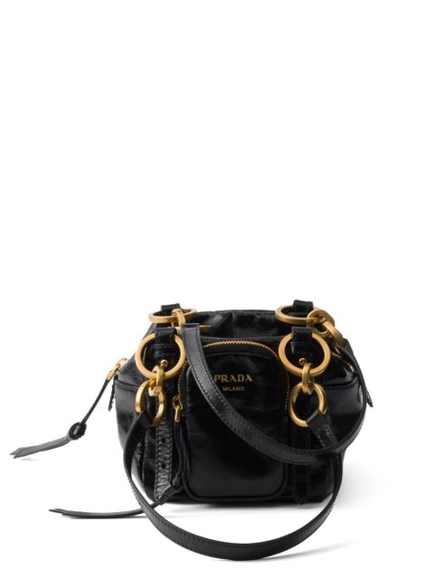 Prada mini leather tote bag - Black - zdjęcie produktu nr 1