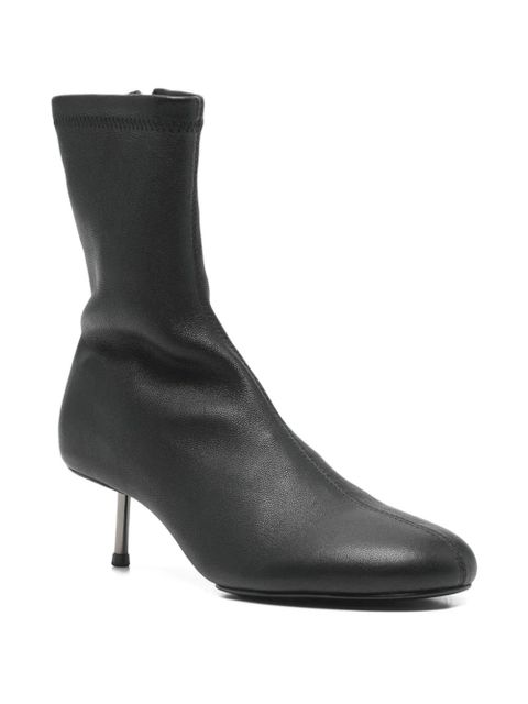 St. Agni leather heel boots - Black