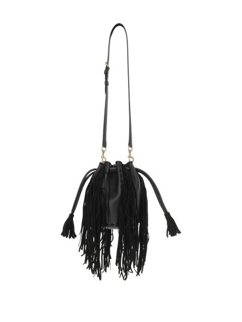 Valentino Garavani fringed leather shoulder bag - Black - zdjęcie produktu nr 2