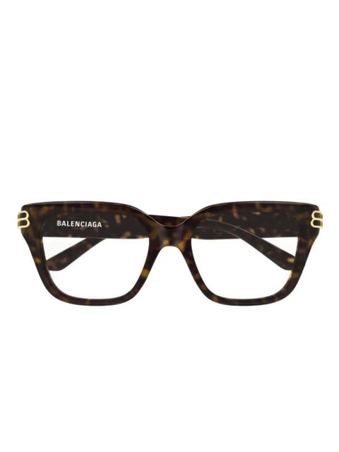 Balenciaga Eyewear square-frame logo glasses - Brown - zdjęcie produktu nr 1