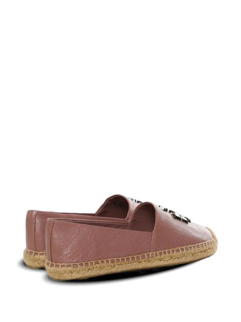 Tory Burch Eleanor logo-plaque flat espadrilles - Pink