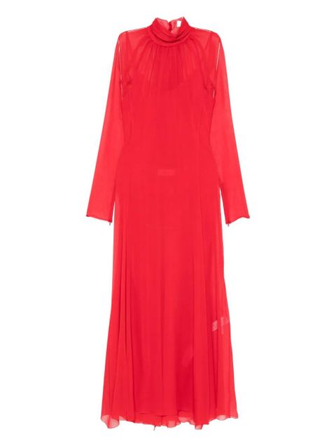 Blumarine high-neck long-sleeve dress - Red - zdjęcie produktu nr 2