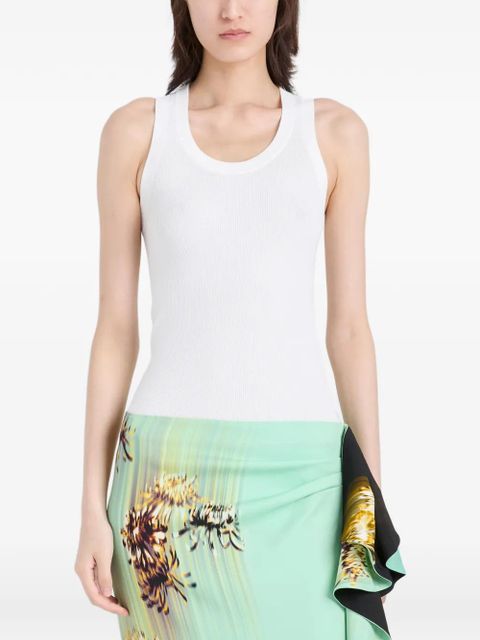 Proenza Schouler Cella ruffled printed maxi skirt - Green