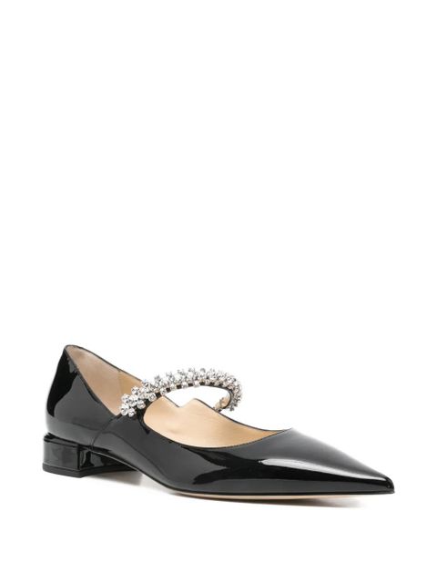 Jimmy Choo Bing crystal-embellished flat pumps - Black - zdjęcie produktu nr 2