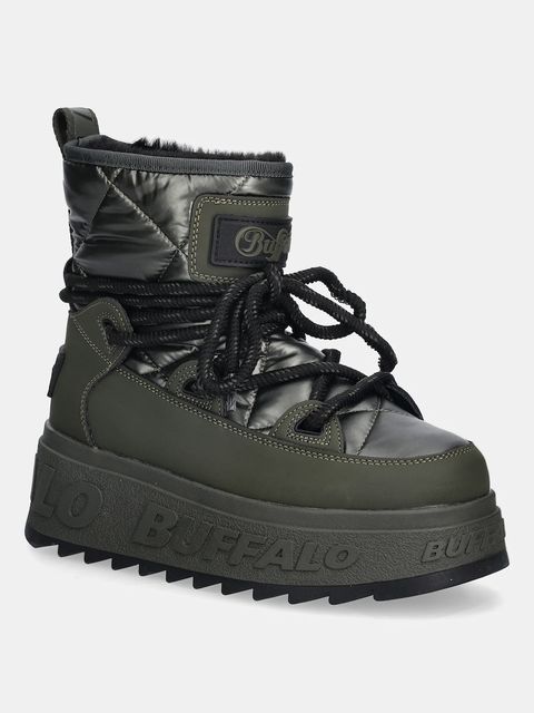 Buffalo śniegowce Eliza Snow Boot kolor zielony 1270144-KHA