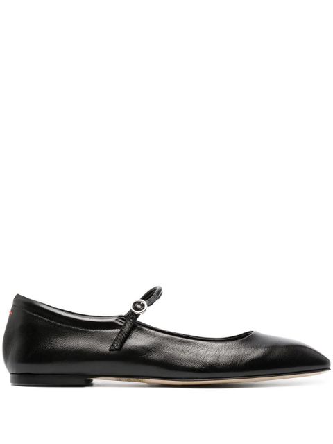 Aeyde Maryjane leather ballerina shoes - Black