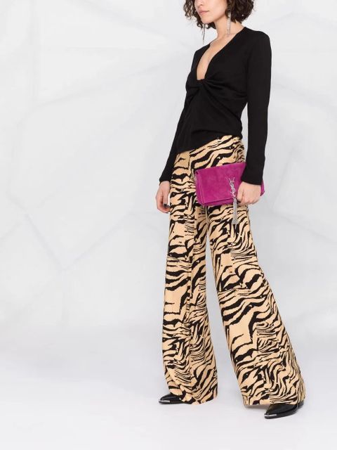 TOM FORD plunge-neck twist-detail knitted top - Black