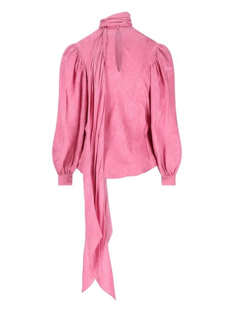 Gucci floral-motif long-sleeve shirt - Pink