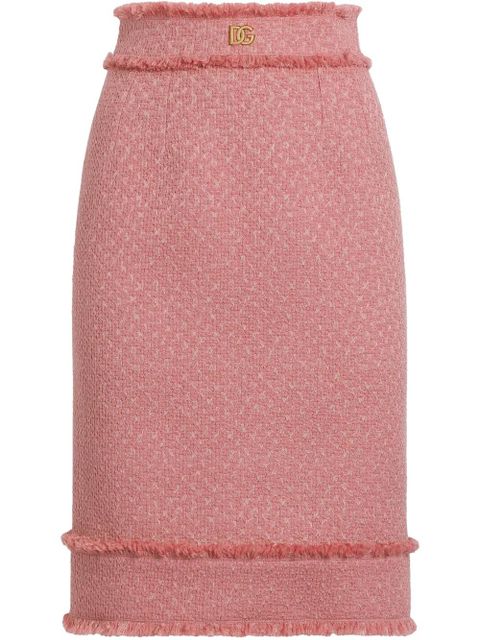 Dolce & Gabbana DNA logo plaque skirt - Pink - zdjęcie produktu nr 1