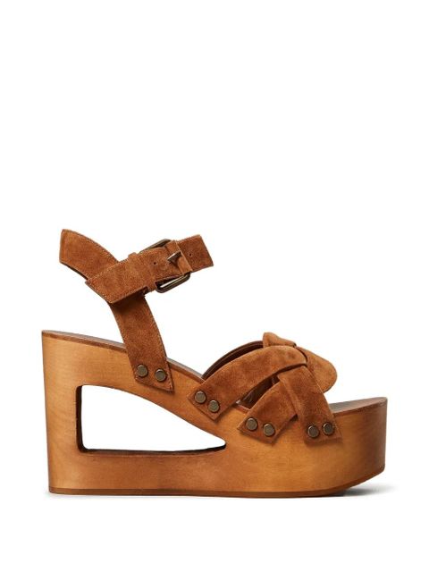 TWINSET woven platform sandals - Brown - zdjęcie produktu nr 1