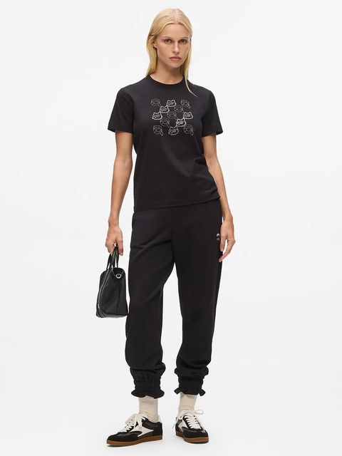 Karl Lagerfeld t-shirt bawełniany IKON damski kolor czarny A4W17098 - zdjęcie produktu nr 2