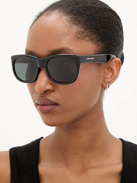 Saint Laurent okulary przeciwsłoneczne ROMY damskie kolor czarny SL 815 - zdjęcie produktu nr 1