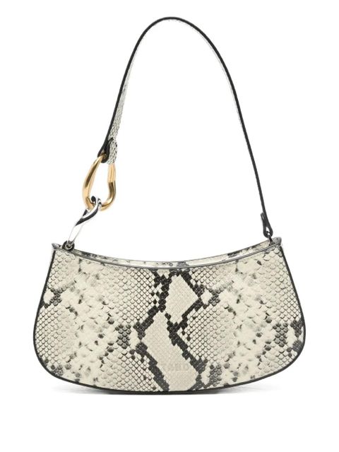 STAUD Ollie snakeskin hardware tote bag - White - zdjęcie produktu nr 1
