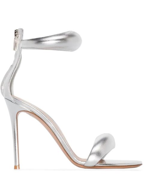Gianvito Rossi Bijoux 105mm leather sandals - Silver - zdjęcie produktu nr 1