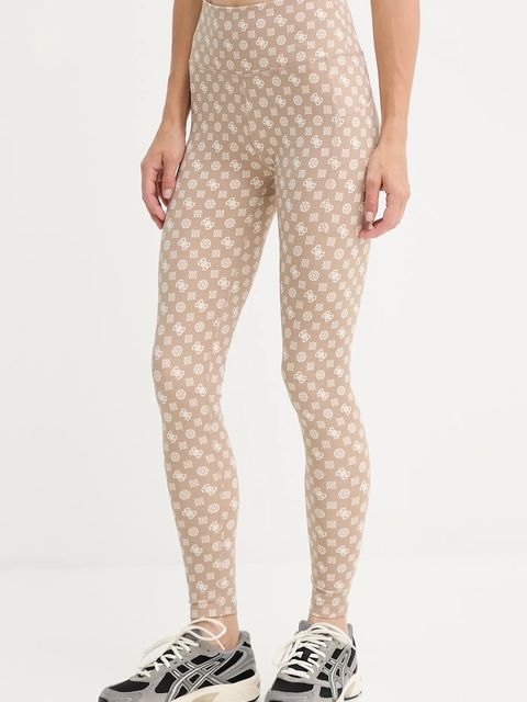 Guess legginsy PEONY damskie kolor beżowy wzorzyste V5YB18 MC03W - zdjęcie produktu nr 2