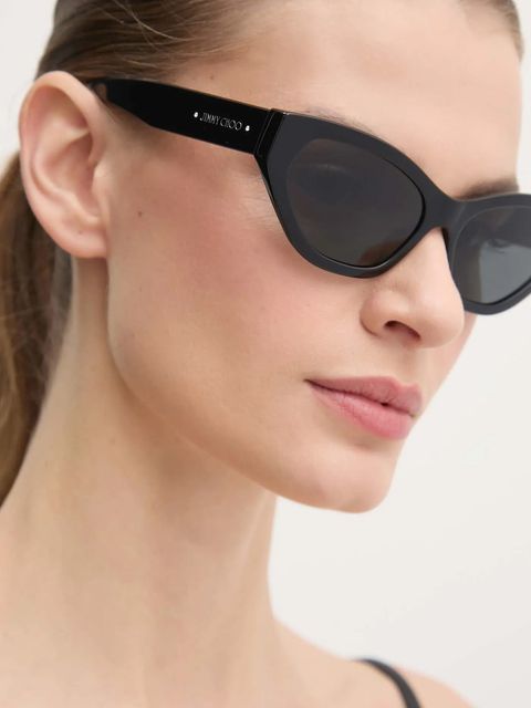 Jimmy Choo okulary przeciwsłoneczne damskie kolor czarny 0JC5022B