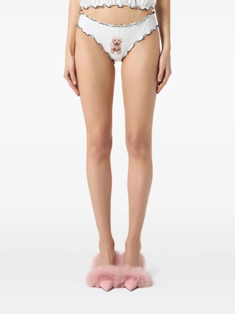 Blumarine ruffled-trim briefs - White