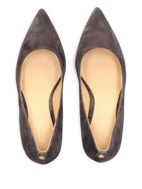Michael Kors 80mm pointed-toe suede pumps - Brown