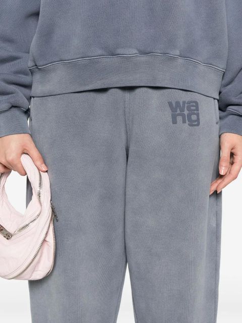 Alexander Wang logo-embroidered sweatpants - Blue