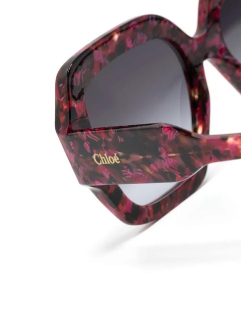 Chloé Eyewear Gayia oversize-frame sunglasses - Pink