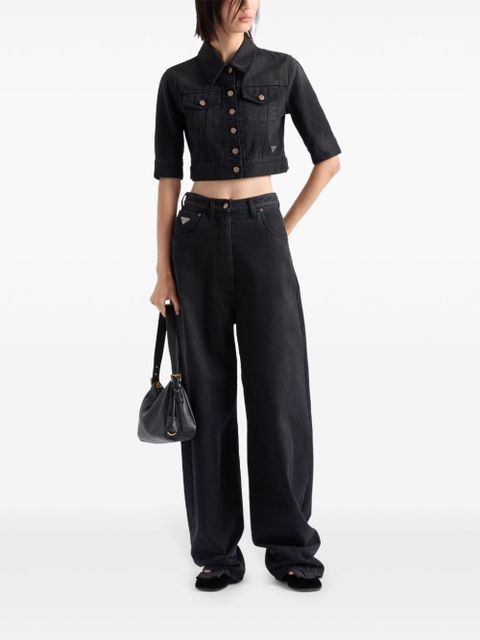 Prada triangle-logo jacket - Black - zdjęcie produktu nr 2