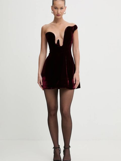 Bardot sukienka welurowa - zdjęcie produktu nr 2