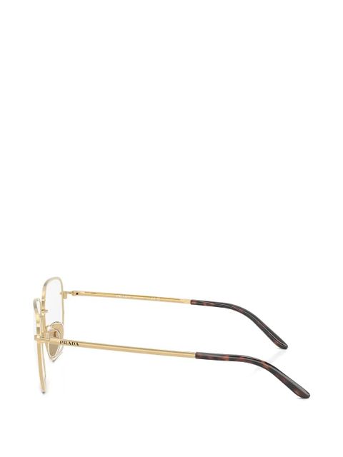 Prada Eyewear geometric-frame glasses - Gold
