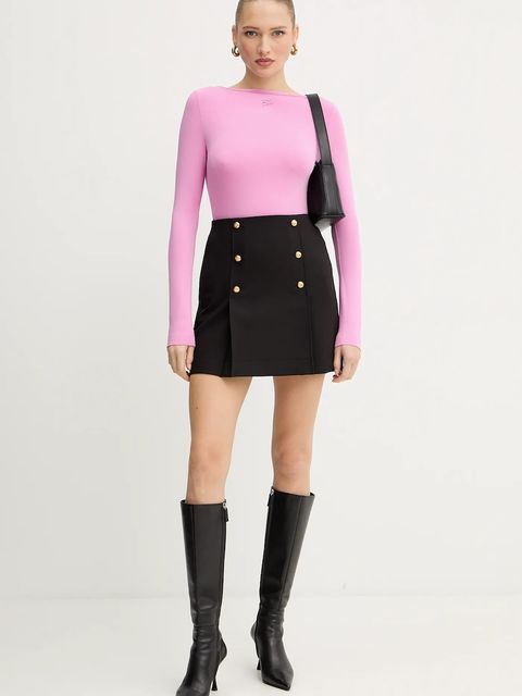 Karl Lagerfeld spódnica kolor czarny mini prosta A4W12008 - zdjęcie produktu nr 2