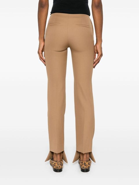 Chloé pintuck bootcut trousers - Brown