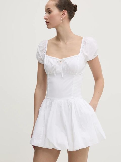 Hollister Co. sukienka bawełniana kolor biały mini rozkloszowana KI359-5085 - zdjęcie produktu nr 1