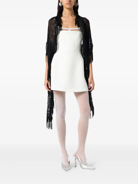 Blumarine lace fringe scarf - Black - zdjęcie produktu nr 1