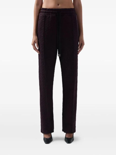 GCDS monogram-jogger straight trousers - Red