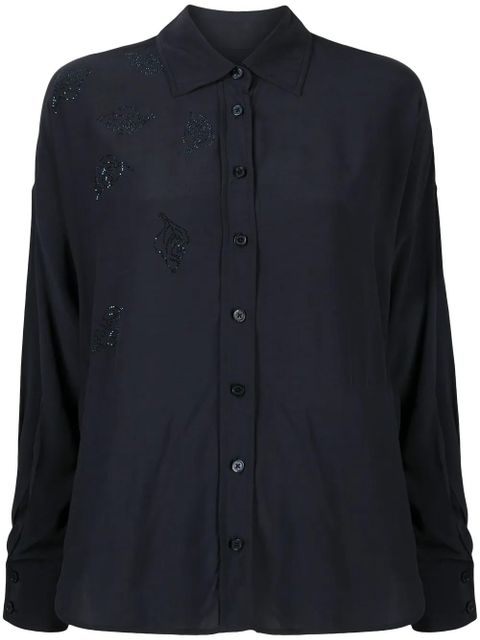 Zadig&Voltaire Tamara embellished leaf shirt - Blue - zdjęcie produktu nr 1
