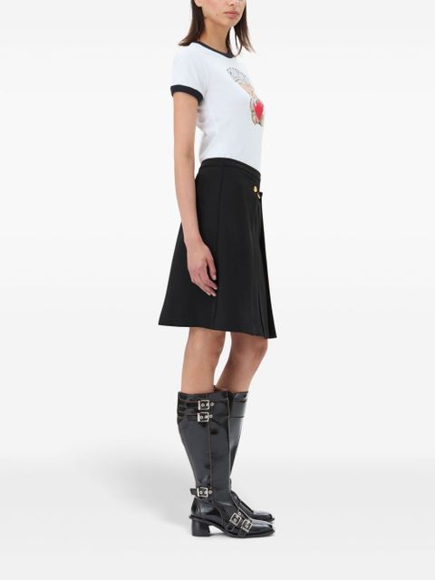 GANNI tailored twill midi skirt - Black