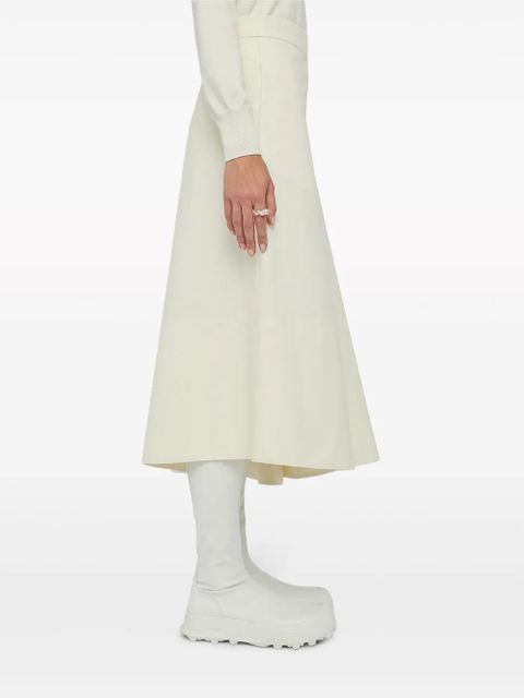 Jil Sander asymmetric midi skirt - White