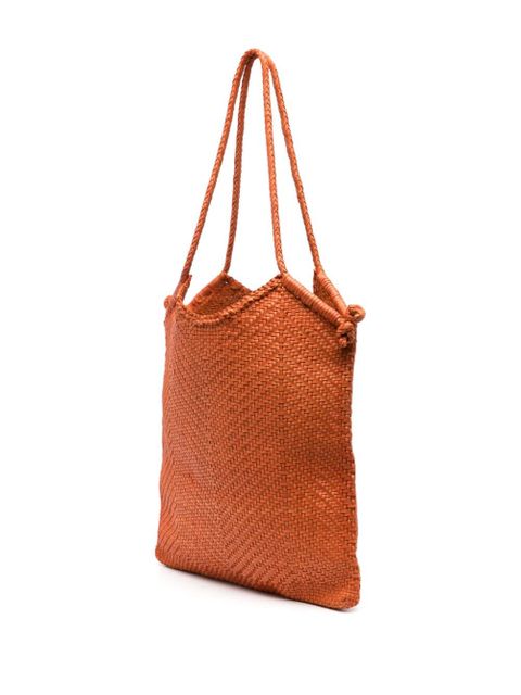 DRAGON DIFFUSION Minga leather tote bag - Orange