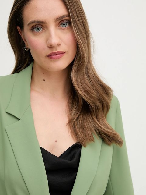 Sandro Ferrone marynarka kolor zielony niezapinana gładka S25XBEFASTY