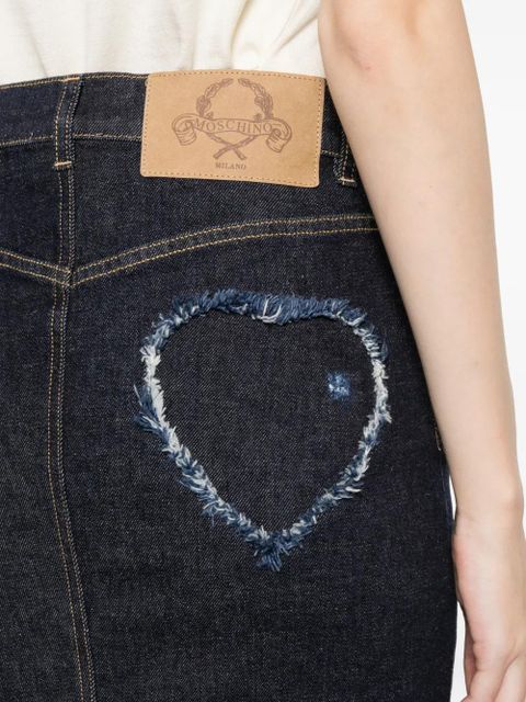 Moschino panelled flared skirt - Blue