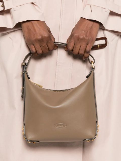 Tod's medium studded leather bucket bag - Brown - zdjęcie produktu nr 2
