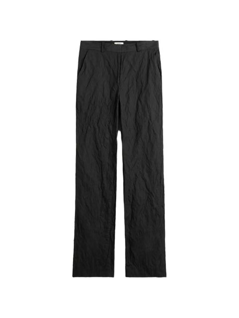 TOTEME crinkled-effect trousers - Black - zdjęcie produktu nr 2
