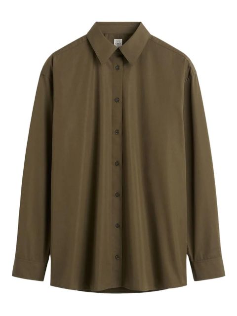 TOTEME button-down cotton shirt - Green - zdjęcie produktu nr 1