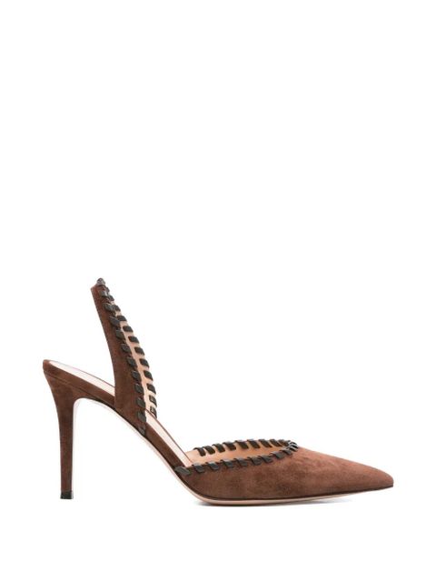 Gianvito Rossi braided leather pump - Brown - zdjęcie produktu nr 1