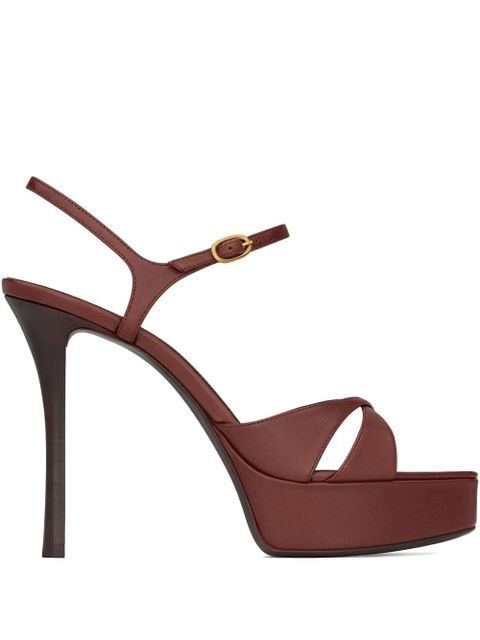 Saint Laurent 85mm Debbie platform sandals - Brown - zdjęcie produktu nr 1