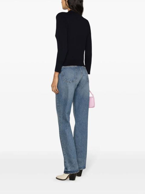 MARANT ÉTOILE Nola intarsia-logo polo top - Blue