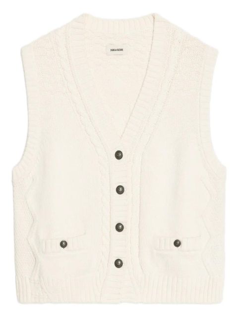 Zadig&Voltaire cable-knit vest - Neutrals - zdjęcie produktu nr 1