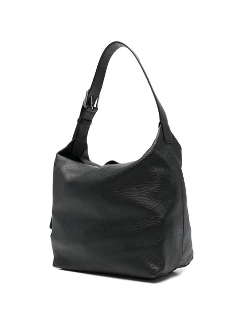 The Row Isa buckle-fastening leather shoulder bag - Black