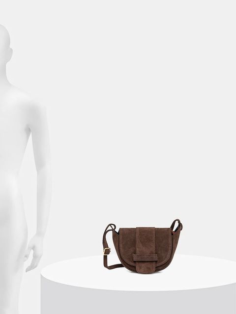 Answear.LAB torebka zamszowa kolor brązowy