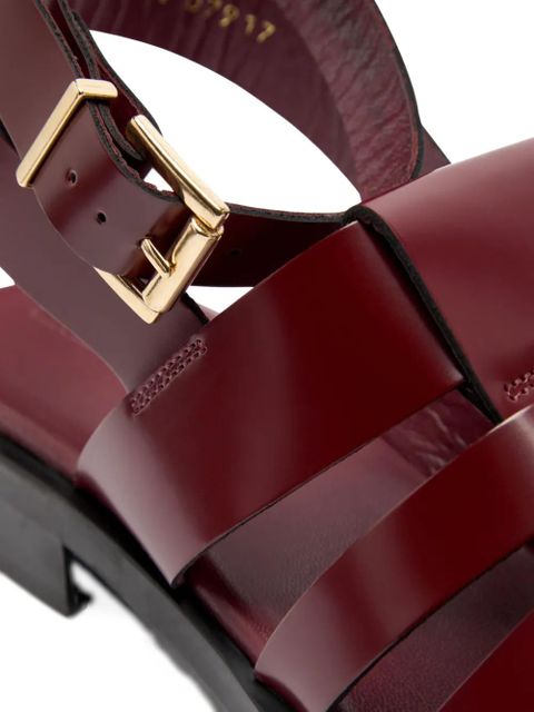 ALOHAS Perry leather buckled sandals - Red